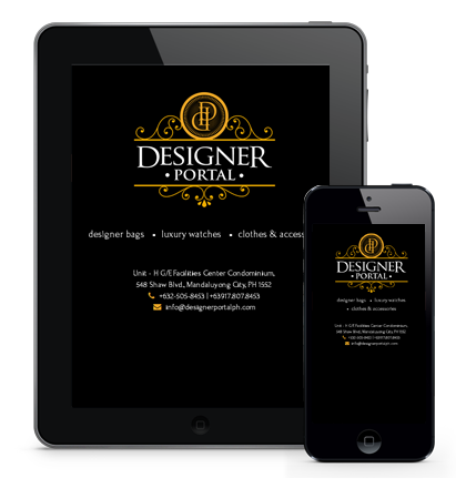 Designer Portal in Mobile View